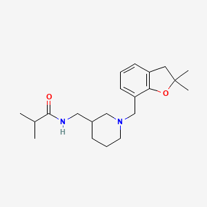 molecular formula C21H32N2O2 B6914605 N-[[1-[(2,2-dimethyl-3H-1-benzofuran-7-yl)methyl]piperidin-3-yl]methyl]-2-methylpropanamide 