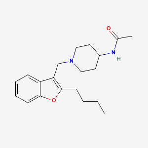 molecular formula C20H28N2O2 B6914702 N-[1-[(2-butyl-1-benzofuran-3-yl)methyl]piperidin-4-yl]acetamide 