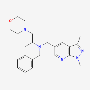molecular formula C23H31N5O B6914843 N-benzyl-N-[(1,3-dimethylpyrazolo[3,4-b]pyridin-5-yl)methyl]-1-morpholin-4-ylpropan-2-amine 