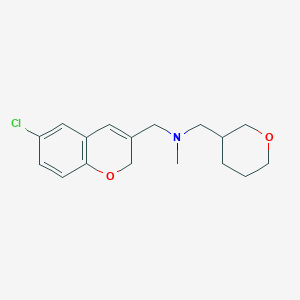 molecular formula C17H22ClNO2 B6914873 N-[(6-chloro-2H-chromen-3-yl)methyl]-N-methyl-1-(oxan-3-yl)methanamine 