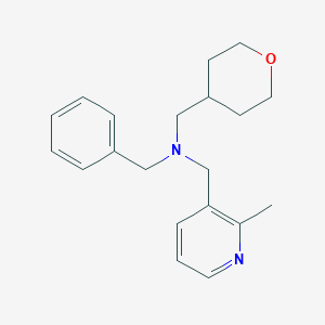 molecular formula C20H26N2O B6915095 N-benzyl-N-[(2-methylpyridin-3-yl)methyl]-1-(oxan-4-yl)methanamine 