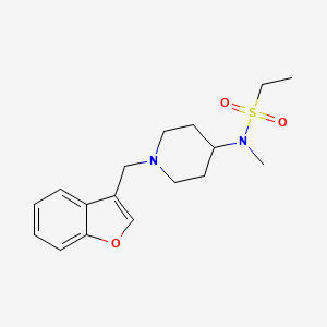 molecular formula C17H24N2O3S B6915131 N-[1-(1-benzofuran-3-ylmethyl)piperidin-4-yl]-N-methylethanesulfonamide 