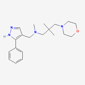 molecular formula C20H30N4O B6915366 N,2,2-trimethyl-3-morpholin-4-yl-N-[(5-phenyl-1H-pyrazol-4-yl)methyl]propan-1-amine 