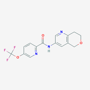 molecular formula C15H12F3N3O3 B6915582 N-(7,8-dihydro-5H-pyrano[4,3-b]pyridin-3-yl)-5-(trifluoromethoxy)pyridine-2-carboxamide 