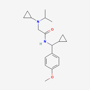 molecular formula C19H28N2O2 B6915791 N-[cyclopropyl-(4-methoxyphenyl)methyl]-2-[cyclopropyl(propan-2-yl)amino]acetamide 