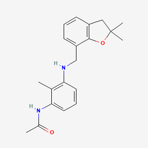 molecular formula C20H24N2O2 B6915842 N-[3-[(2,2-dimethyl-3H-1-benzofuran-7-yl)methylamino]-2-methylphenyl]acetamide 