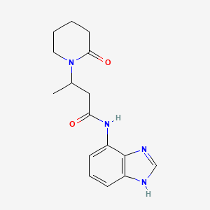 molecular formula C16H20N4O2 B6915880 N-(1H-benzimidazol-4-yl)-3-(2-oxopiperidin-1-yl)butanamide 