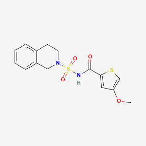 molecular formula C15H16N2O4S2 B6915906 N-(3,4-dihydro-1H-isoquinolin-2-ylsulfonyl)-4-methoxythiophene-2-carboxamide 