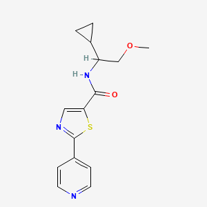 molecular formula C15H17N3O2S B6916044 N-(1-cyclopropyl-2-methoxyethyl)-2-pyridin-4-yl-1,3-thiazole-5-carboxamide 