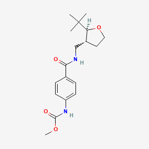 molecular formula C18H26N2O4 B6916055 methyl N-[4-[[(2S,3R)-2-tert-butyloxolan-3-yl]methylcarbamoyl]phenyl]carbamate 