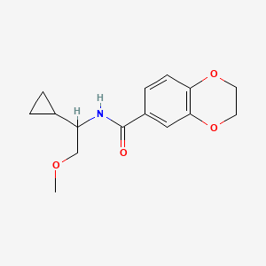 molecular formula C15H19NO4 B6916178 N-(1-cyclopropyl-2-methoxyethyl)-2,3-dihydro-1,4-benzodioxine-6-carboxamide 