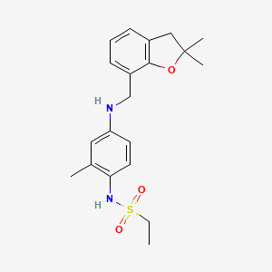 molecular formula C20H26N2O3S B6916253 N-[4-[(2,2-dimethyl-3H-1-benzofuran-7-yl)methylamino]-2-methylphenyl]ethanesulfonamide 