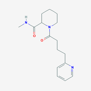 molecular formula C16H23N3O2 B6916263 N-methyl-1-(4-pyridin-2-ylbutanoyl)piperidine-2-carboxamide 