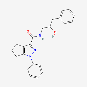 molecular formula C22H23N3O2 B6916328 N-(2-hydroxy-3-phenylpropyl)-1-phenyl-5,6-dihydro-4H-cyclopenta[c]pyrazole-3-carboxamide 