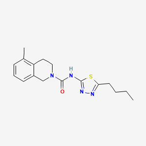 molecular formula C17H22N4OS B6916334 N-(5-butyl-1,3,4-thiadiazol-2-yl)-5-methyl-3,4-dihydro-1H-isoquinoline-2-carboxamide 