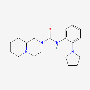 molecular formula C19H28N4O B6916345 N-(2-pyrrolidin-1-ylphenyl)-1,3,4,6,7,8,9,9a-octahydropyrido[1,2-a]pyrazine-2-carboxamide 