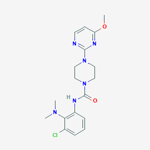 molecular formula C18H23ClN6O2 B6916347 N-[3-chloro-2-(dimethylamino)phenyl]-4-(4-methoxypyrimidin-2-yl)piperazine-1-carboxamide 