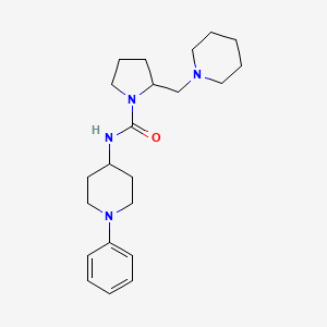 molecular formula C22H34N4O B6916504 N-(1-phenylpiperidin-4-yl)-2-(piperidin-1-ylmethyl)pyrrolidine-1-carboxamide 