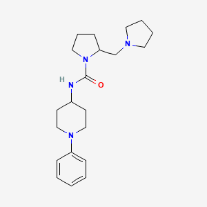 molecular formula C21H32N4O B6916521 N-(1-phenylpiperidin-4-yl)-2-(pyrrolidin-1-ylmethyl)pyrrolidine-1-carboxamide 