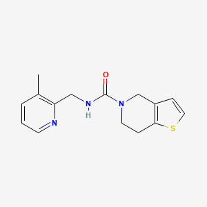 molecular formula C15H17N3OS B6916555 N-[(3-methylpyridin-2-yl)methyl]-6,7-dihydro-4H-thieno[3,2-c]pyridine-5-carboxamide 
