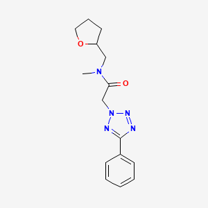 molecular formula C15H19N5O2 B6916694 N-methyl-N-(oxolan-2-ylmethyl)-2-(5-phenyltetrazol-2-yl)acetamide 