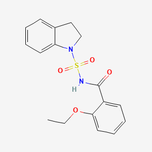 molecular formula C17H18N2O4S B6916851 N-(2,3-dihydroindol-1-ylsulfonyl)-2-ethoxybenzamide 