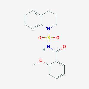 molecular formula C17H18N2O4S B6916854 N-(3,4-dihydro-2H-quinolin-1-ylsulfonyl)-2-methoxybenzamide 