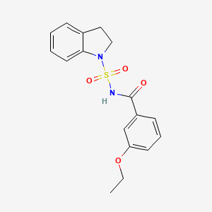 molecular formula C17H18N2O4S B6916862 N-(2,3-dihydroindol-1-ylsulfonyl)-3-ethoxybenzamide 