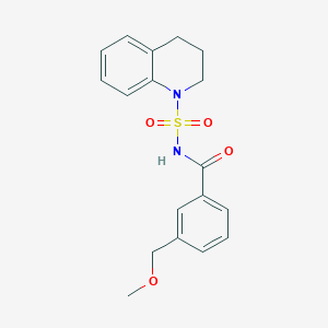 molecular formula C18H20N2O4S B6916864 N-(3,4-dihydro-2H-quinolin-1-ylsulfonyl)-3-(methoxymethyl)benzamide 