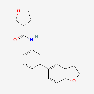 molecular formula C19H19NO3 B6916871 N-[3-(2,3-dihydro-1-benzofuran-5-yl)phenyl]oxolane-3-carboxamide 
