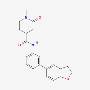 molecular formula C21H22N2O3 B6916876 N-[3-(2,3-dihydro-1-benzofuran-5-yl)phenyl]-1-methyl-2-oxopiperidine-4-carboxamide 