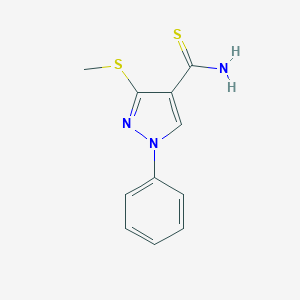 3-(methylthio)-1-phenyl-1H-pyrazole-4-carbothioamide