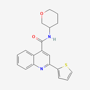 molecular formula C19H18N2O2S B6917055 N-(oxan-3-yl)-2-thiophen-2-ylquinoline-4-carboxamide 