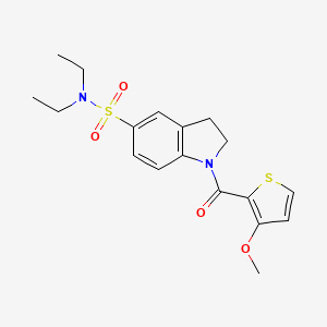 molecular formula C18H22N2O4S2 B6917063 N,N-diethyl-1-(3-methoxythiophene-2-carbonyl)-2,3-dihydroindole-5-sulfonamide 