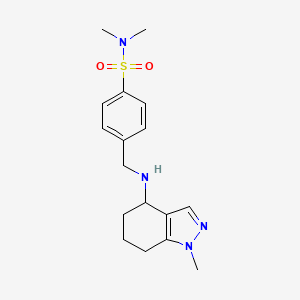molecular formula C17H24N4O2S B6917154 N,N-dimethyl-4-[[(1-methyl-4,5,6,7-tetrahydroindazol-4-yl)amino]methyl]benzenesulfonamide 