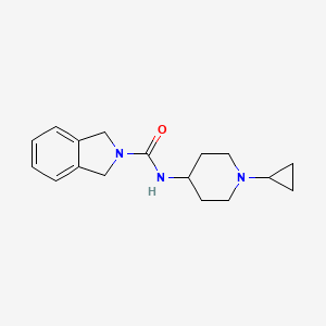 molecular formula C17H23N3O B6917224 N-(1-cyclopropylpiperidin-4-yl)-1,3-dihydroisoindole-2-carboxamide 