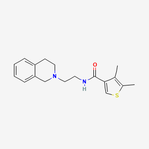 molecular formula C18H22N2OS B6917283 N-[2-(3,4-dihydro-1H-isoquinolin-2-yl)ethyl]-4,5-dimethylthiophene-3-carboxamide 