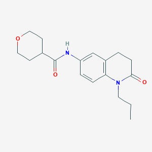 molecular formula C18H24N2O3 B6917403 N-(2-oxo-1-propyl-3,4-dihydroquinolin-6-yl)oxane-4-carboxamide 