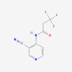 molecular formula C9H6F3N3O B6917423 N-(3-cyanopyridin-4-yl)-3,3,3-trifluoropropanamide 