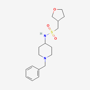 molecular formula C17H26N2O3S B6917434 N-(1-benzylpiperidin-4-yl)-1-(oxolan-3-yl)methanesulfonamide 
