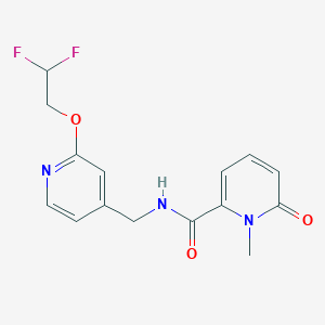 molecular formula C15H15F2N3O3 B6917449 N-[[2-(2,2-difluoroethoxy)pyridin-4-yl]methyl]-1-methyl-6-oxopyridine-2-carboxamide 