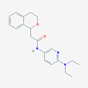 molecular formula C20H25N3O2 B6917562 N-[6-(diethylamino)pyridin-3-yl]-2-(3,4-dihydro-1H-isochromen-1-yl)acetamide 