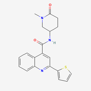 molecular formula C20H19N3O2S B6917691 N-(1-methyl-6-oxopiperidin-3-yl)-2-thiophen-2-ylquinoline-4-carboxamide 