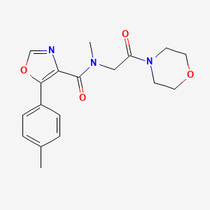 molecular formula C18H21N3O4 B6917735 N-methyl-5-(4-methylphenyl)-N-(2-morpholin-4-yl-2-oxoethyl)-1,3-oxazole-4-carboxamide 