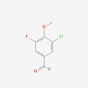 molecular formula C8H6ClFO2 B069178 3-Chloro-5-fluoro-4-methoxybenzaldehyde CAS No. 177994-49-9