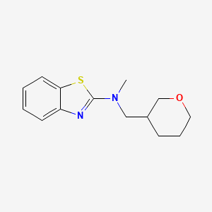 molecular formula C14H18N2OS B6917843 N-methyl-N-(oxan-3-ylmethyl)-1,3-benzothiazol-2-amine 