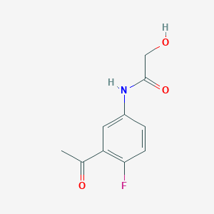 molecular formula C10H10FNO3 B6917862 N-(3-acetyl-4-fluorophenyl)-2-hydroxyacetamide 