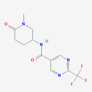 molecular formula C12H13F3N4O2 B6917888 N-(1-methyl-6-oxopiperidin-3-yl)-2-(trifluoromethyl)pyrimidine-5-carboxamide 