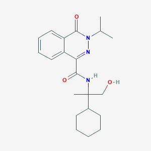 molecular formula C21H29N3O3 B6918001 N-(2-cyclohexyl-1-hydroxypropan-2-yl)-4-oxo-3-propan-2-ylphthalazine-1-carboxamide 