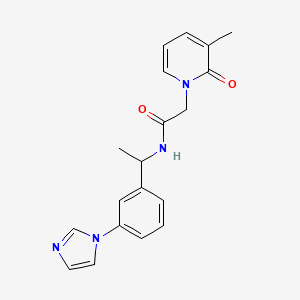 molecular formula C19H20N4O2 B6918112 N-[1-(3-imidazol-1-ylphenyl)ethyl]-2-(3-methyl-2-oxopyridin-1-yl)acetamide 